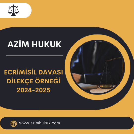 Ecrimisil Davası Dilekçe Örneği 2024-2025