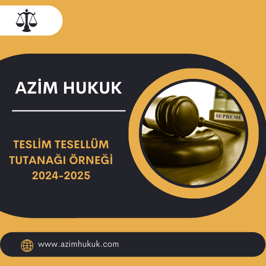 Teslim Tesellüm Tutanağı Örneği 2024-2025