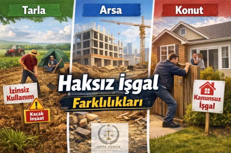 Tarla Arsa ve Konutlarda Haksız İşgal Farklılıkları