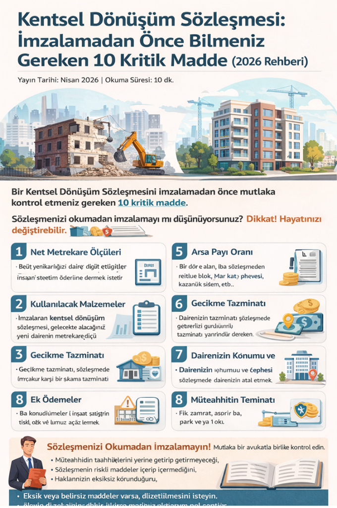 Kentsel Dönüşüm Sözleşmesinde Önemli 10 Madde