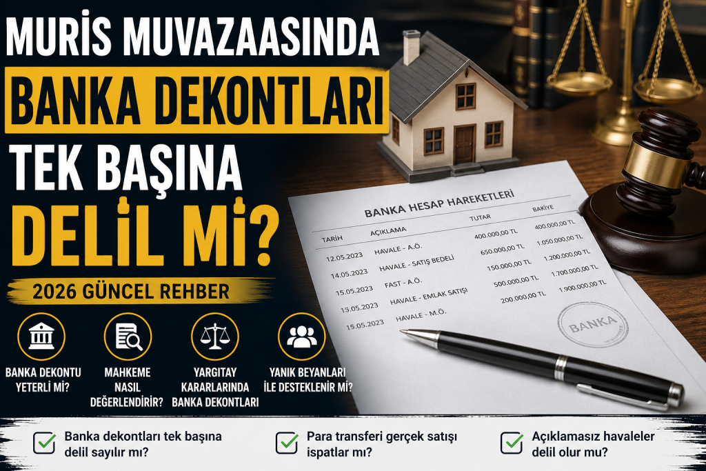 Muris Muvazaasında Banka Dekontları Tek Başına Delil Sayılır mı